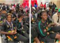 LES LIONNES INDOMPTABLES AU SIÈGE DE LA FECAFOOT APRÈS LEUR SACRE AFRICAIN