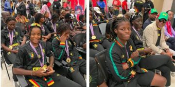 LES LIONNES INDOMPTABLES AU SIÈGE DE LA FECAFOOT APRÈS LEUR SACRE AFRICAIN